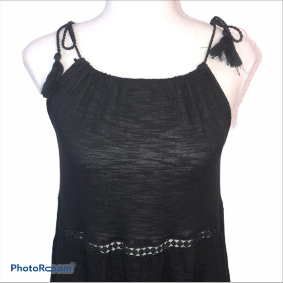 Elegant Black Halter Swim Dress - Picture 3 of 11